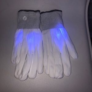 Flash LED Light Up Gloves Flashing Finger Rave Party Doof Glow In the Dark Adult
